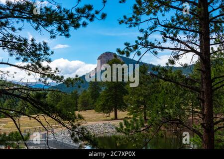 Der Lionshead über Davis Ponds im Staunton State Park Colorado Stockfoto