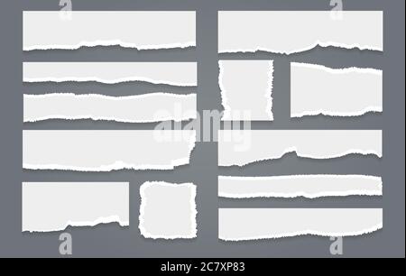 Papierbogen mit Ripped White Stock Vektor