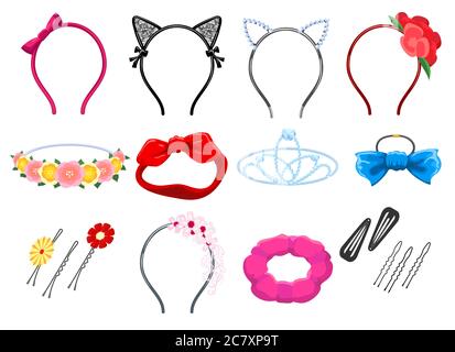 Frauen Haarzubehör Stock Vektor