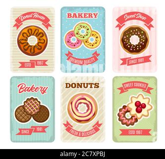 Retro-Poster für Bäckereien Stock Vektor