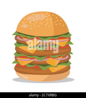 Hamburger Icon Design Vector Illustration Stock Vektor