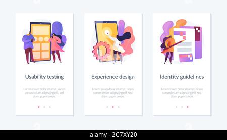 App-Erstellung App-Schnittstelle Vorlage. Stock Vektor