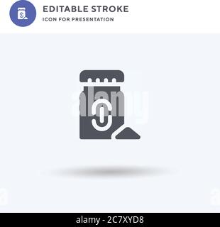 Kreide Symbol Vektor, gefüllt flache Zeichen, solide Piktogramm isoliert auf weiß, Logo-Illustration. Kreide-Symbol für die Präsentation. Stock Vektor