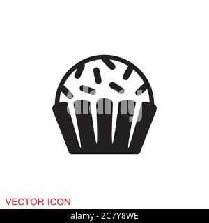 Brigadeiro-Symbolvektor. Brasilianische süße Brigadier Design Illustration. Stock Vektor