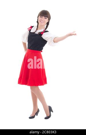 Attraktive deutsche Mädchen in Dirndl Kleid Stockfoto