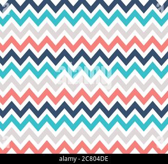 Bunte Chevron Vektor Illustration Hintergrund. Zickzack Muster/Tapete/Textur Vektor Design. Stock Vektor