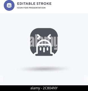 Emesis Icon Vektor, gefüllt flache Zeichen, solide Piktogramm isoliert auf weiß, Logo-Illustration. Erbrechen Symbol für Präsentation. Stock Vektor