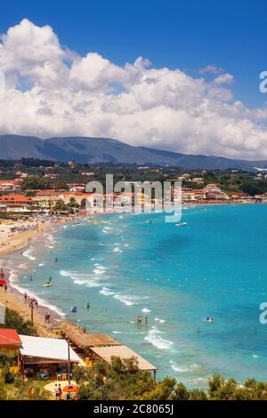 Tsilivi Dorf und Strand auf Zakynthos Insel, Griechenland Stockfoto