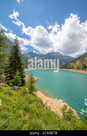 Ein sehr schoeneres Bild von 'lago Palù', Pejo, Trentino, Italien Stockfoto