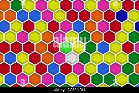 Bunte Hexagon Textur Hintergrund, bunte Diamant Textur Hintergrund Stock Vektor