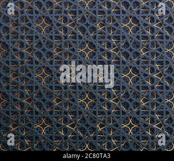 Nahtlose symmetrische abstrakte Vektor-Hintergrund im arabischen Stil von Prägung geometrischen Formen mit Schatten gemacht. Stock Vektor