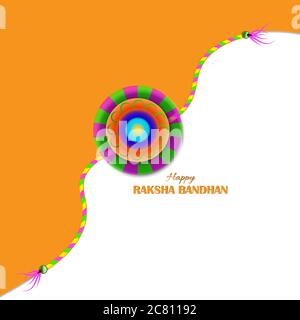 Vektor-Illustration für Rakhi Festival Hintergrund-Design mit kreativen Rakhi Illustration, Indian Religious Festival Raksha Bandhan Hintergrund. Decora Stock Vektor