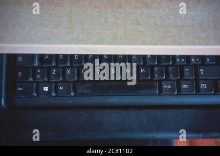 Nahaufnahme einer pc-Tastatur Stockfoto