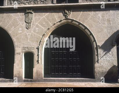 CASA DEL CORDON EDIFICADA EN EL XV POR EL MERCADER JUAN SAENZ DE BILBAO. LAGE: CASA DEL CORDON. VITORIA/GASTEIZ. ALAVA. SPANIEN. Stockfoto