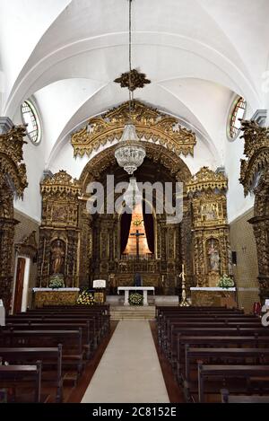 Innenräume der Vera Cruz Kirche in Aveiro, Portugal Stockfoto