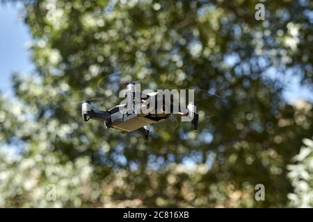 Dron, vehículo aéreo no tripulado Stockfoto