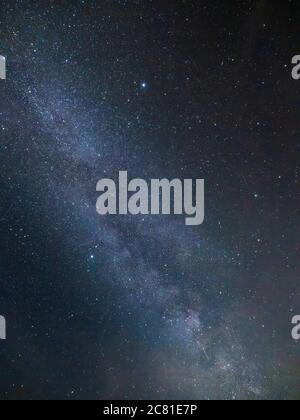 Milky Way in the starry sky over Lake Starnberg, Bavaria, Germany, Europe Stockfoto