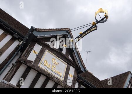 The Old Crown, das älteste Pub in Birmingham, in High Street Deritend, Digbeth, Birmingham, Großbritannien Stockfoto
