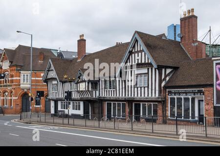 The Old Crown, das älteste Pub in Birmingham, in High Street Deritend, Digbeth, Birmingham, Großbritannien Stockfoto