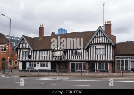 The Old Crown, das älteste Pub in Birmingham, in High Street Deritend, Digbeth, Birmingham, Großbritannien Stockfoto