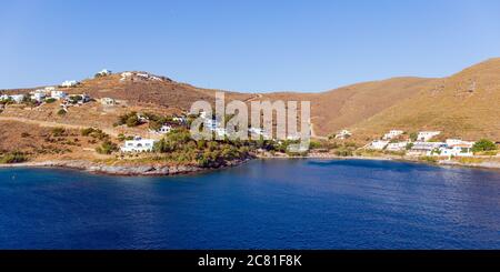 Martinakia Beach, Kythnos Insel, Kykladen, Griechenland. Stockfoto