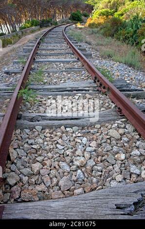 Palau, Sardinien, Italien. Alter Bahnhof Stockfoto