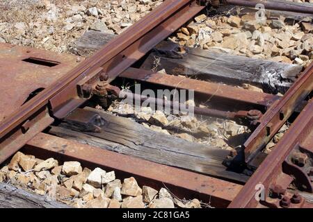 Palau, Sardinien, Italien. Alter Bahnhof Stockfoto