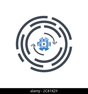 Symbol Für Vektorgliphe Aktualisieren Stock Vektor