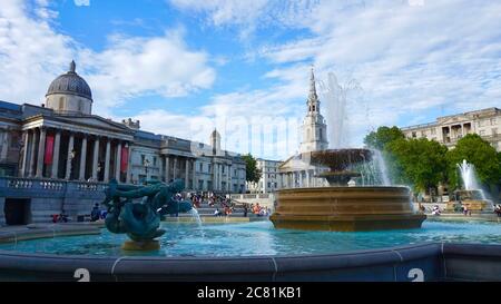 Trafalgar Square London Vereinigtes Königreich Stockfoto