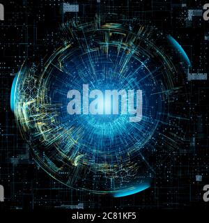 Künstliche Intelligenz, Cloud Computing, Sicherheit Und Big Data Konzept Stockfoto