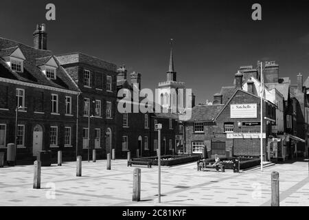 Der Marktplatz im Stadtzentrum, Baldock Stadt, Hertfordshire County, England, Großbritannien Stockfoto