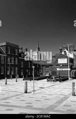 Der Marktplatz im Stadtzentrum, Baldock Stadt, Hertfordshire County, England, Großbritannien Stockfoto