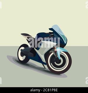 Motorrad Modell sportbike Eps 10 Vektor isolierte Symbol Stock Vektor