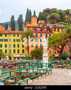 Santa Margherita Ligure. Genua, Italien, Blick auf den Damm Stockfoto