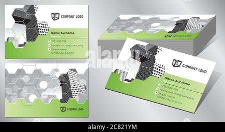 Visitenkarte Vorlage (85x55 mm) - Moderne Bürogebäude Stock Vektor