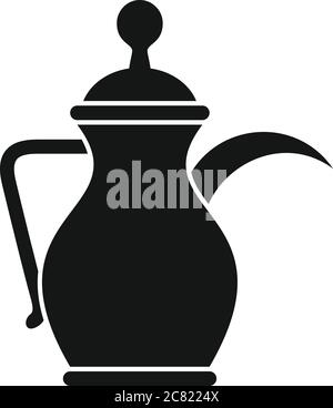 Arabischer Kaffee Topf Symbol. Einfache Darstellung der arabischen Kaffee Topf vektor Symbol für Web Design auf weißem Hintergrund Stock Vektor