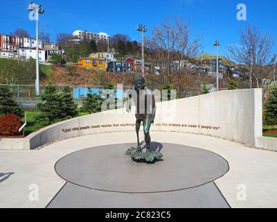 Terry Fox Statue, St. Johns, Neufundland, Kanada Stockfoto