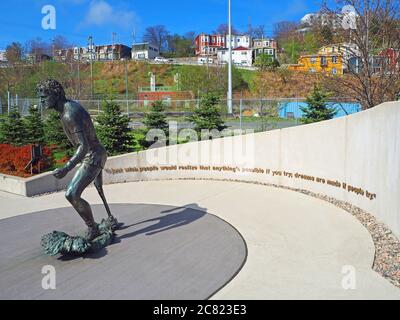 Terry Fox Statue, St. Johns, Neufundland, Kanada Stockfoto