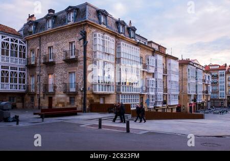 Plaza de la Virgen Blanca. Vitoria. Álava. País Vasco. España Stockfoto