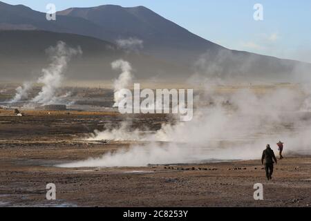 El Tatio Geysir Feldlandschaften, Atacama, Chile Stockfoto