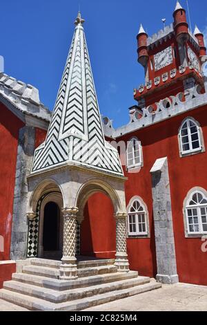 Im Inneren des Pena National Palace in Sintra, Portugal. Stockfoto