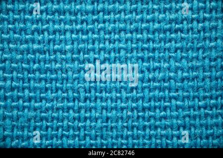 Nahaufnahme von gestrickten nahtlosen Hintergrund blau Stockfoto