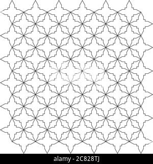 Das geometrische Muster mit Linien. Nahtloser Hintergrund. Weiße Textur. Grafisch modernes Muster. Nahtloses geometrisches Muster Stock Vektor