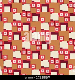 Abstraktes nahtloses Vektormuster mit Quadraten Stock Vektor