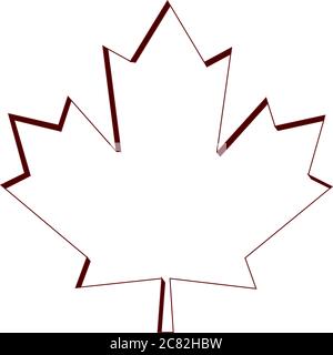 Ahornholz-Blatt-Symbol Stock Vektor