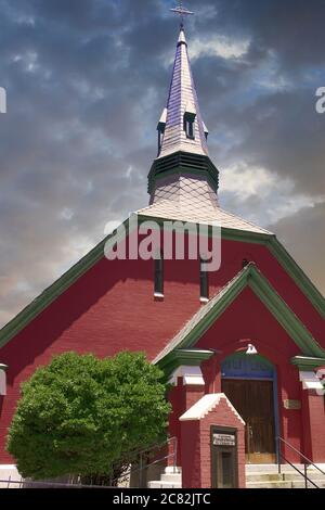 Die Covenant Presbyterianische Kirche auf Howell Avenue in Old Bisbee, AZ Stockfoto