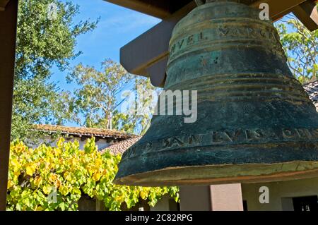 Mission San Luis Obispo, eine spanische Mission, die 1772 von Pater Junípero Serra gegründet wurde. Kalifornien. Stockfoto