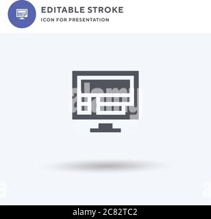 Film Bearbeitung Icon Vektor, gefüllt flache Zeichen, solides Piktogramm isoliert auf weiß, Logo Illustration. Symbol für Filmbearbeitung für Präsentation. Stock Vektor