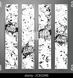 Cartoon kritzelt lateinamerikanische Banner Stock Vektor