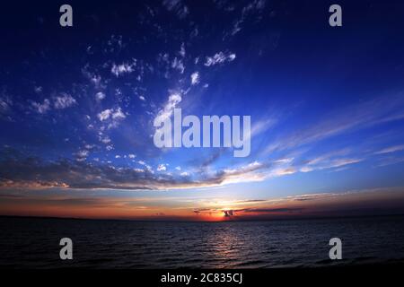 Sonnenuntergang Stony Brook Long Island New York Stockfoto